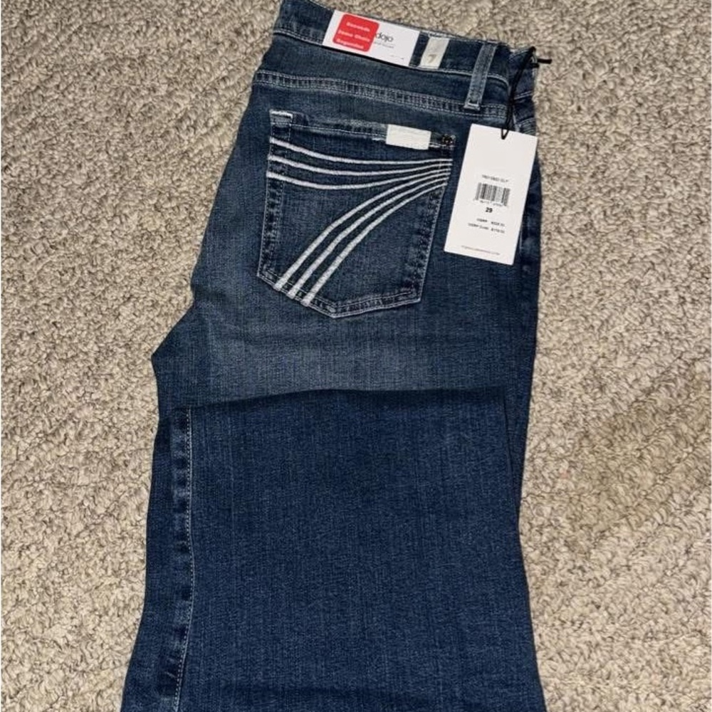 7 For All Mankind Dark Blue Flare Jeans